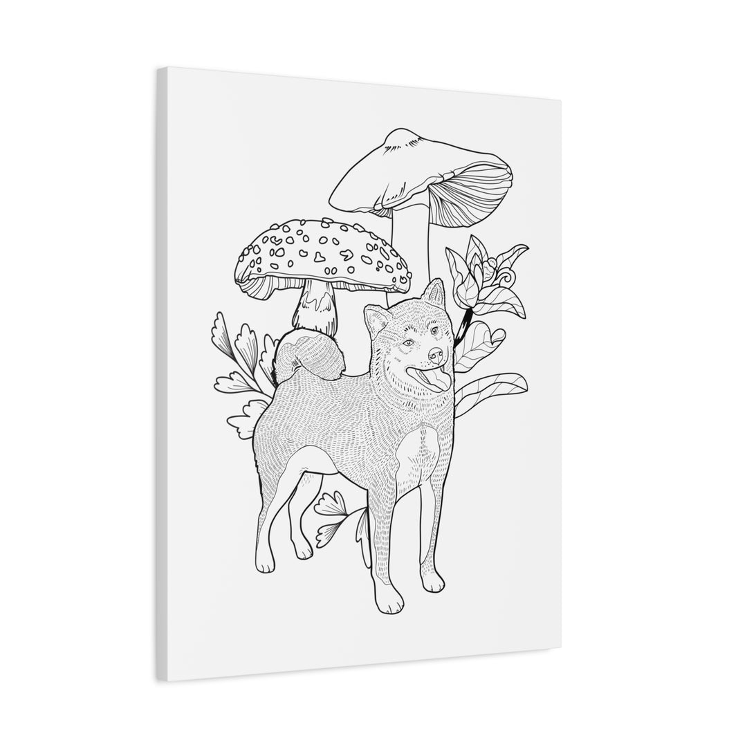 Shroom Shiba Matte Canvas