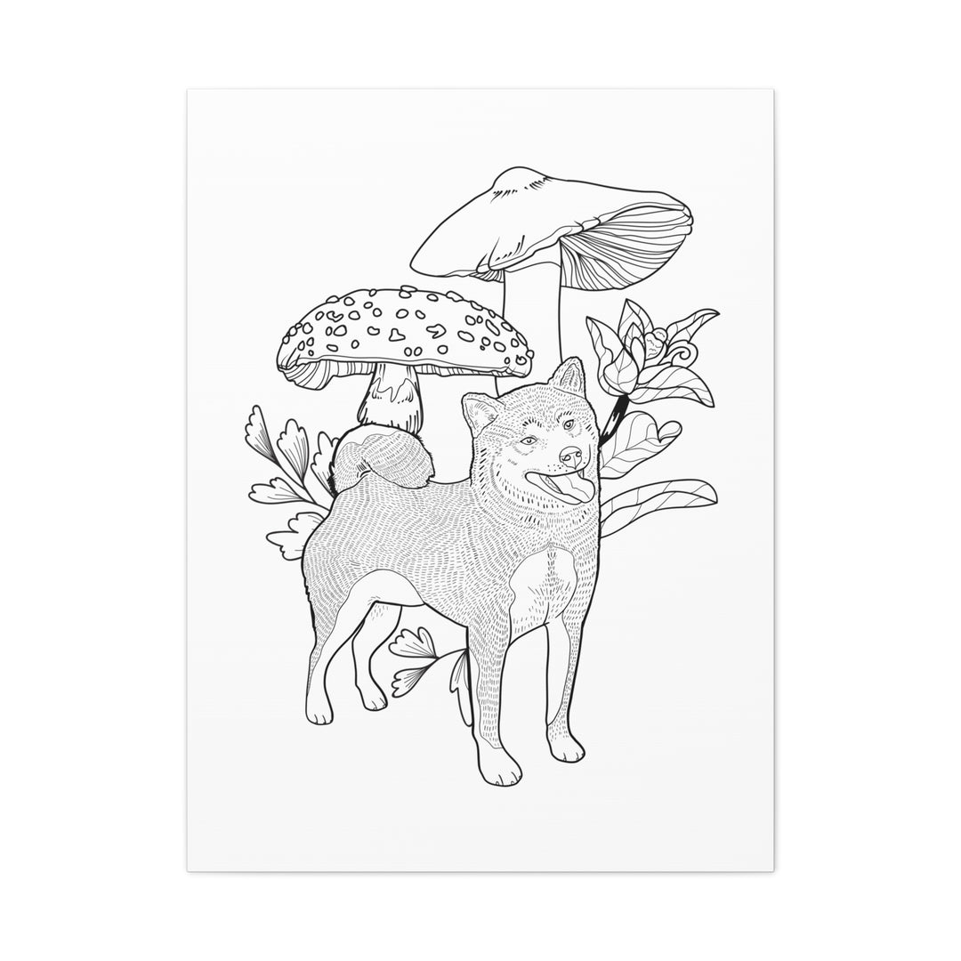 Shroom Shiba Matte Canvas