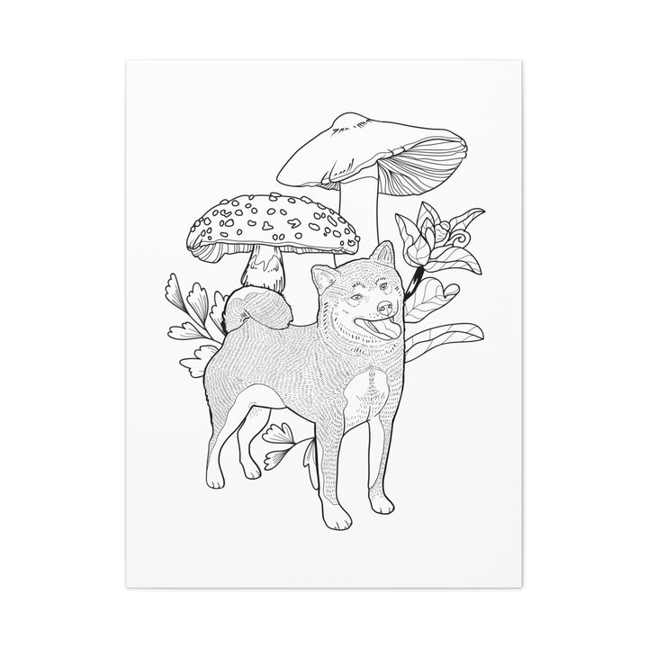 Shroom Shiba Matte Canvas