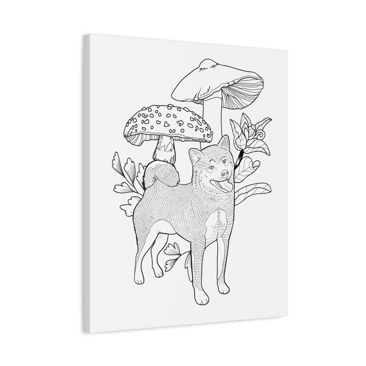 Shroom Shiba Matte Canvas