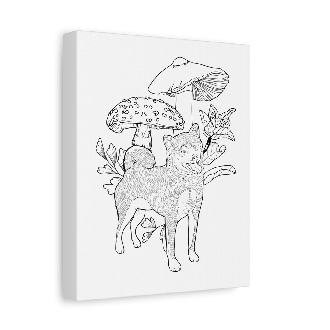 Shroom Shiba Matte Canvas