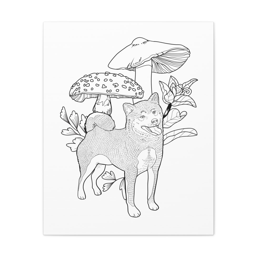 Shroom Shiba Matte Canvas