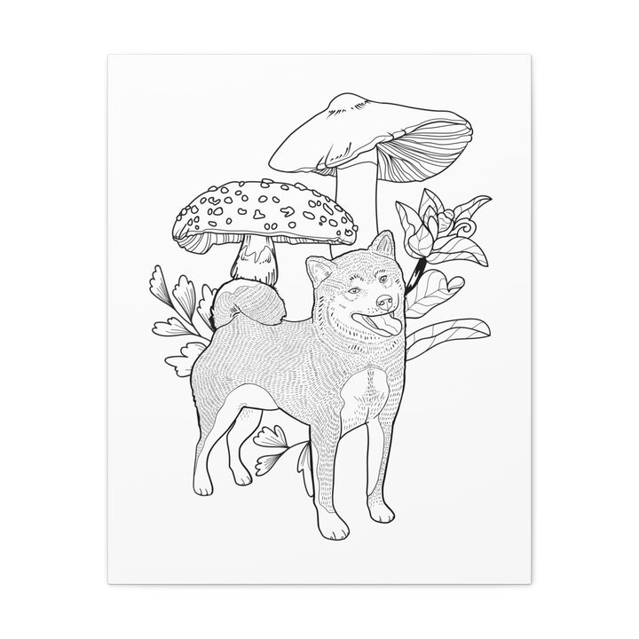 Shroom Shiba Matte Canvas