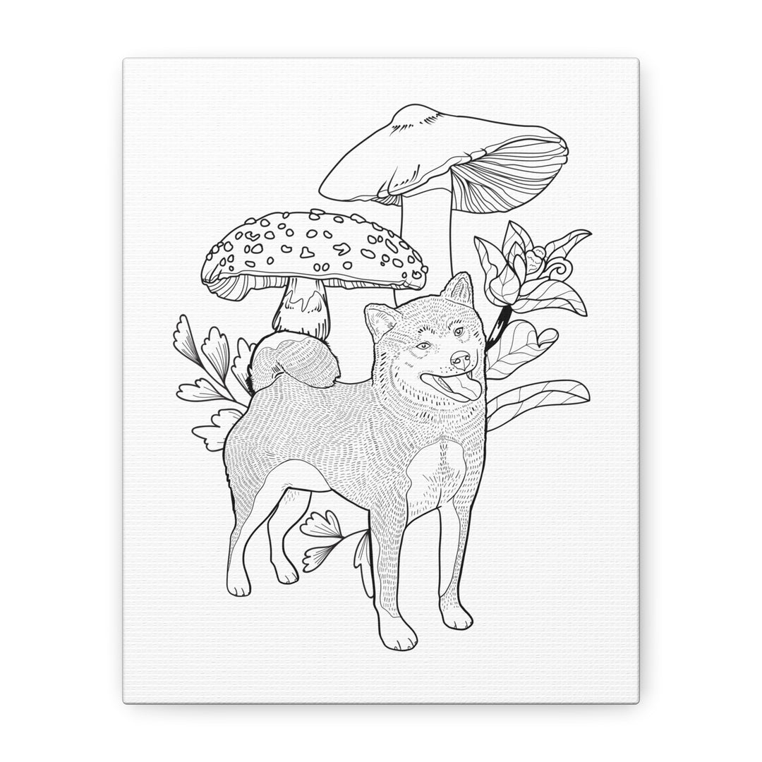 Shroom Shiba Matte Canvas